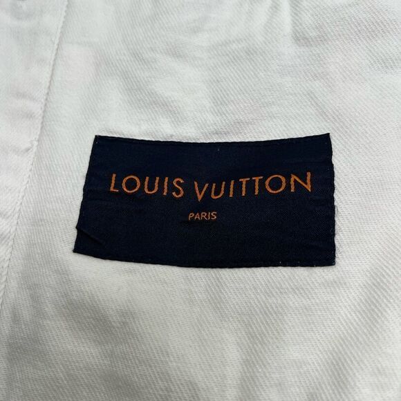 Louis Vuitton White Space Applique Denim Jacket Size 52 Large L - Picture 7 of 11